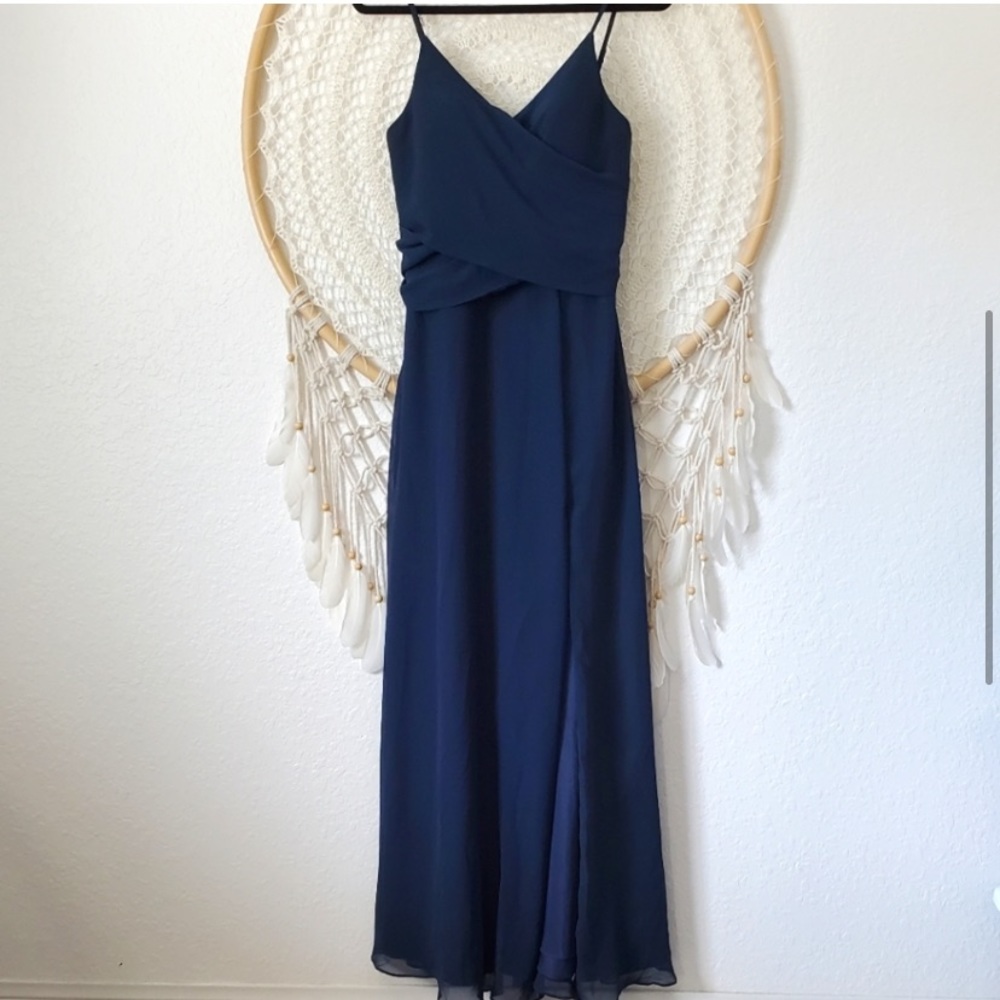 Azazie Gracie Navy Blue Dress